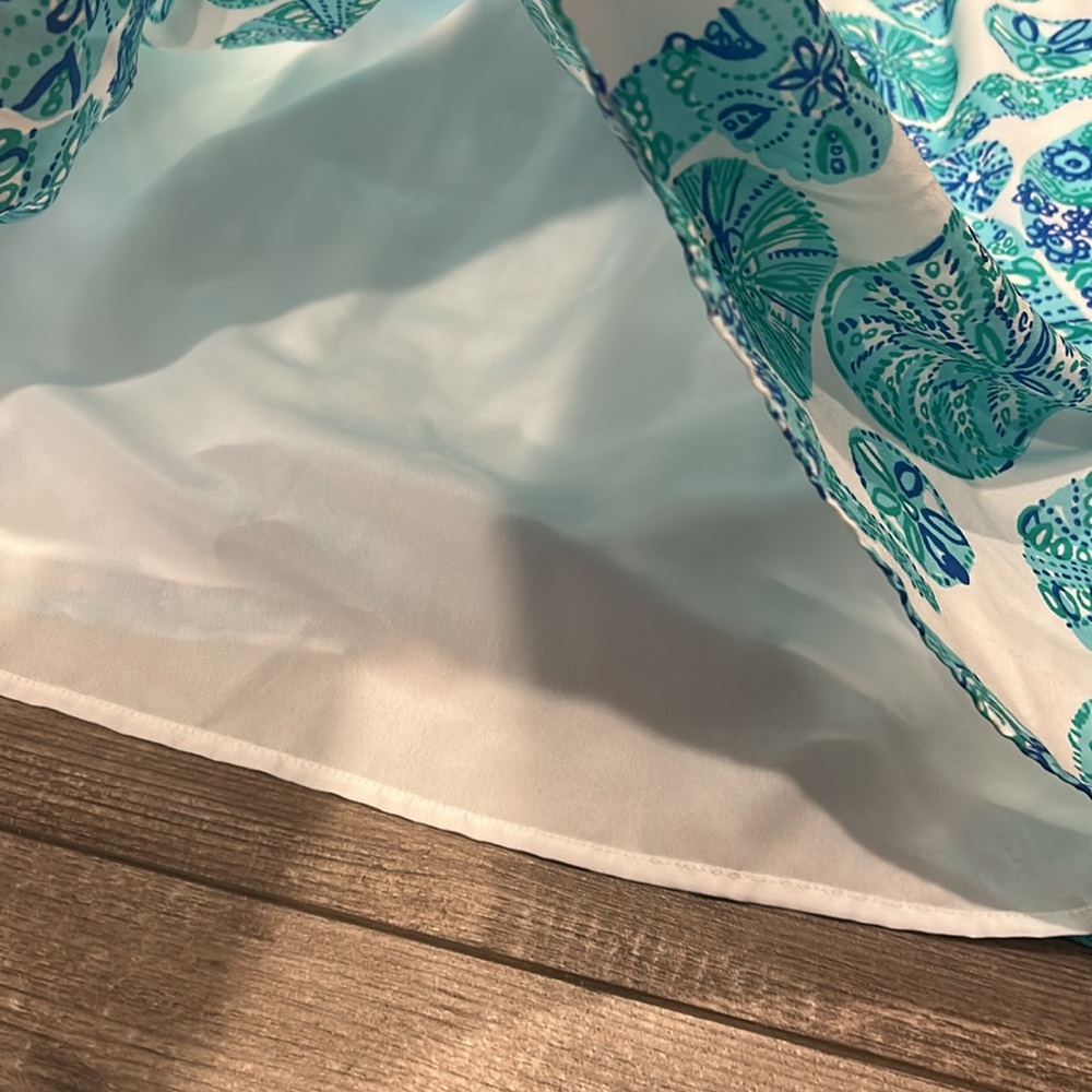 Blue and White Sea Shells Patterned Sundress - Picture 5 of 7